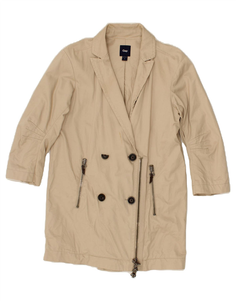 GAP Womens Double Breasted Coat UK 10 Small Beige Cotton Vintage Gap and Second-Hand Gap from Messina Hembry 