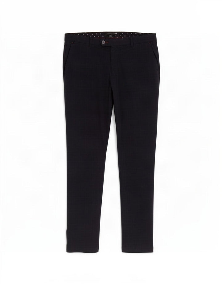 Ted Baker Mens Slim Suit Trousers W34 L31 Navy Blue Check Polyester