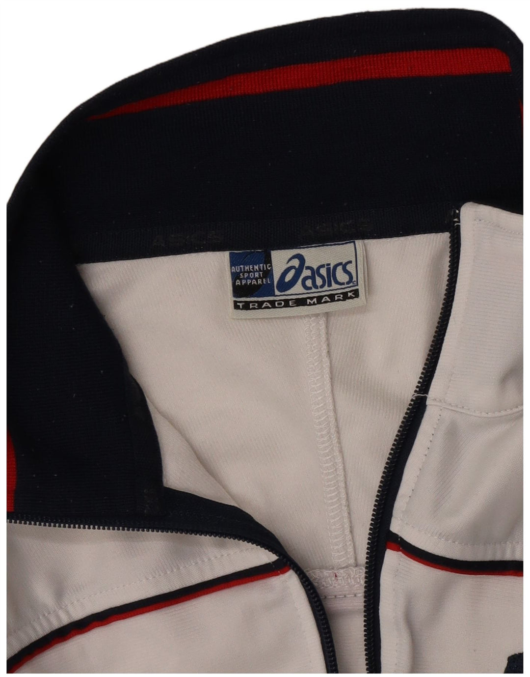 Asics Mens Graphic Tracksuit Top Jacket Medium White Colourblock