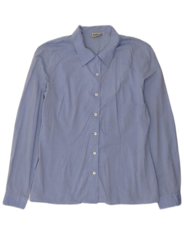 Marella Womens Shirt UK 16 Large Blue Cotton