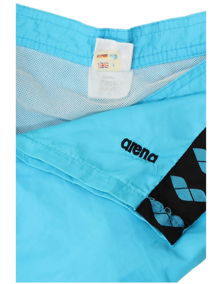 Arena Mens Graphic Swimming Shorts Large  Blue Polyamide