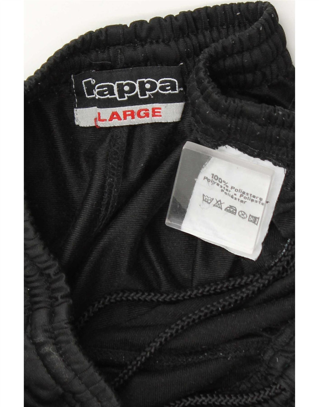 Kappa Mens Tracksuit Trousers Large Black Polyester