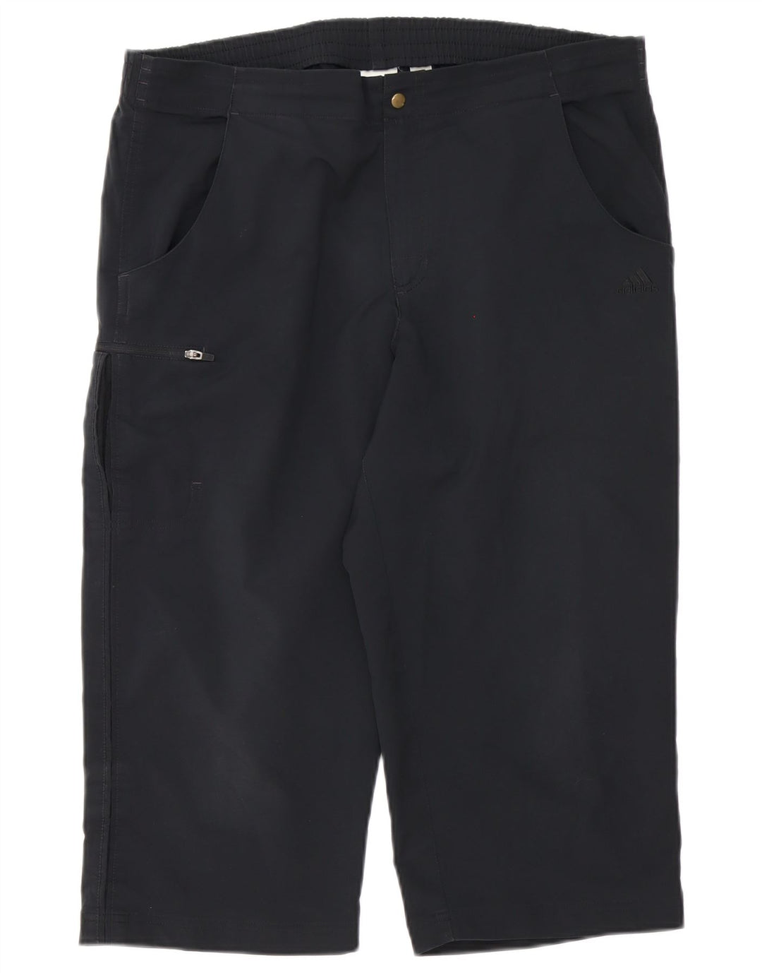 Adidas Mens Cargo Bermuda Shorts Medium W34 Black Polyester