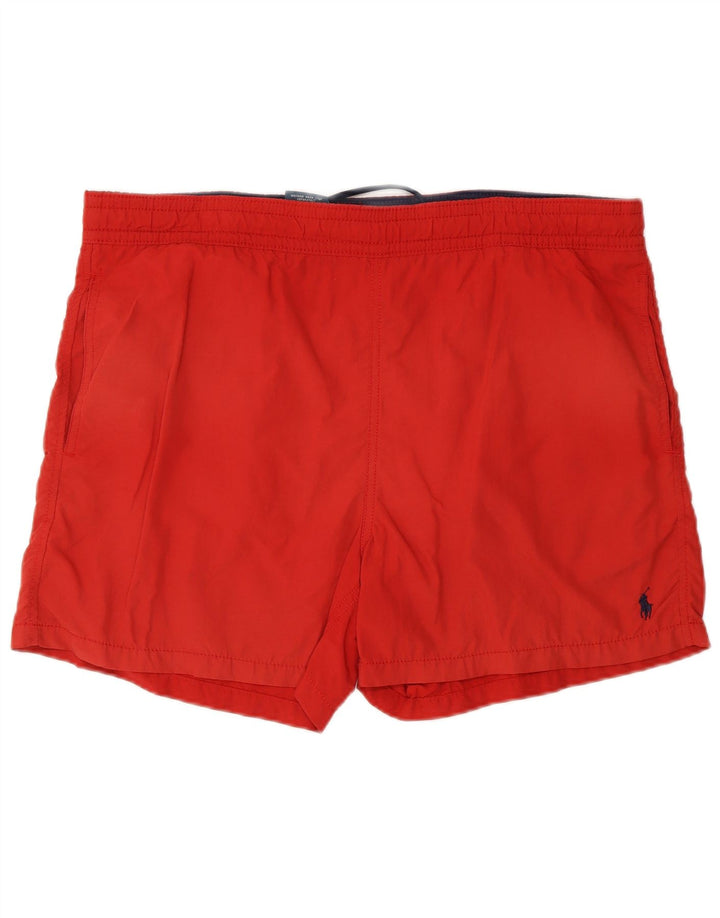 Polo Ralph Lauren Mens Swimming Shorts Medium  Red Polyester