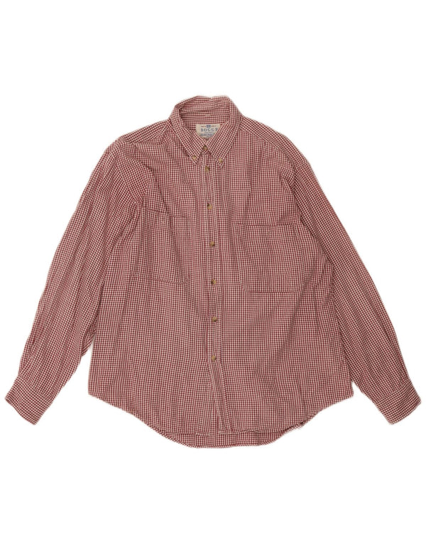 Boggi Mens Shirt Large Red Gingham