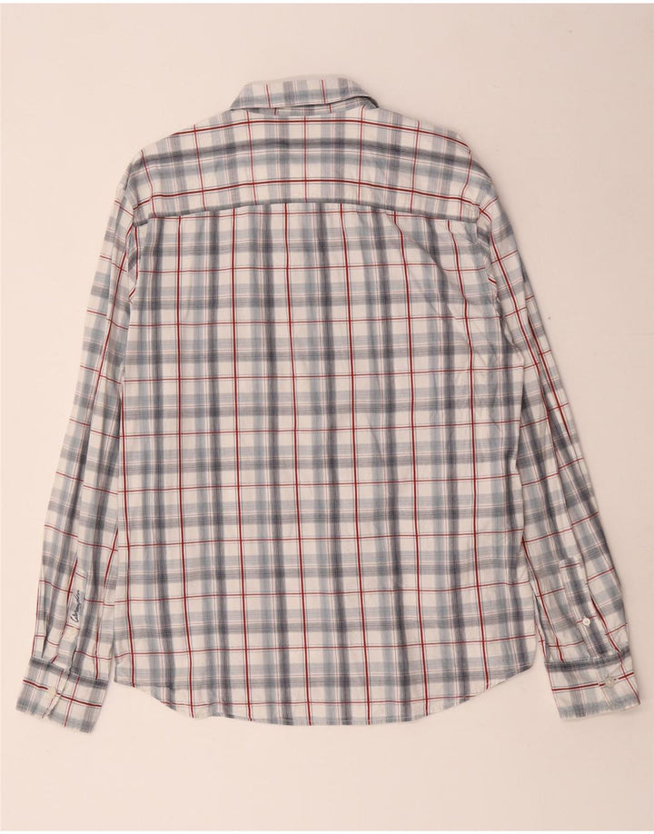 WRANGLER Mens Casual Fit Shirt Medium White Check Cotton
