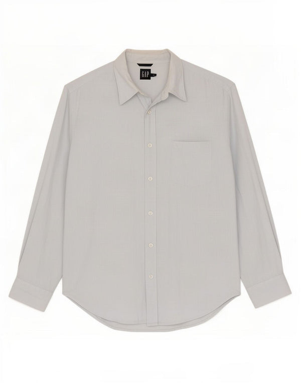 Gap Mens Shirt Large Blue Linen