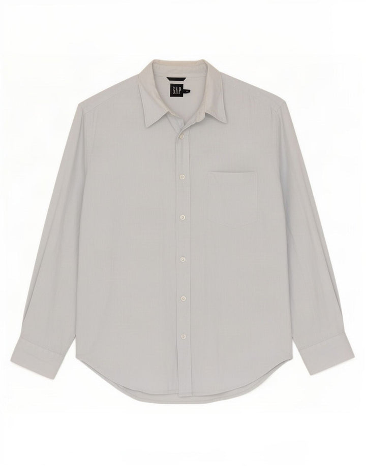 Gap Mens Shirt Large Blue Linen
