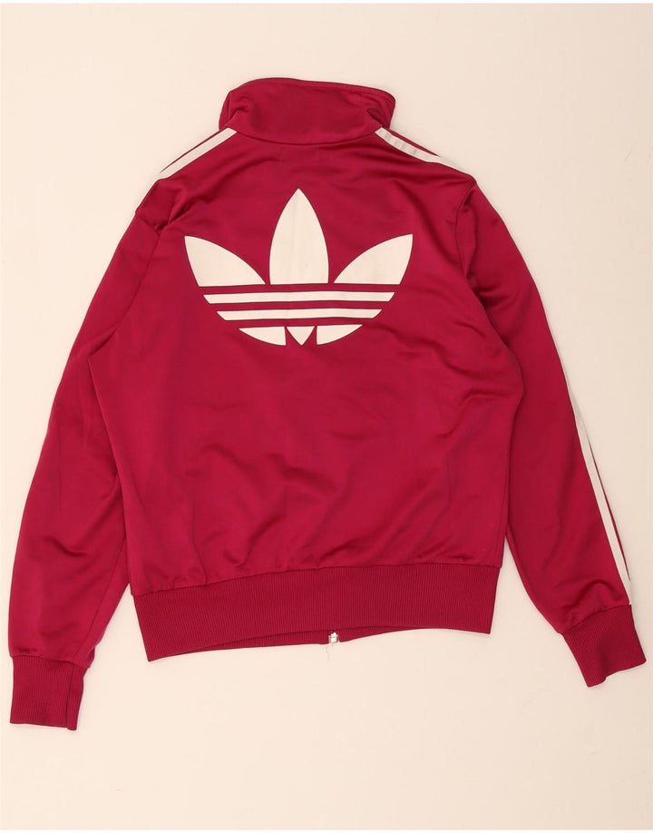 Adidas Womens Graphic Tracksuit Top Jacket EU 42 Medium Pink Polyester