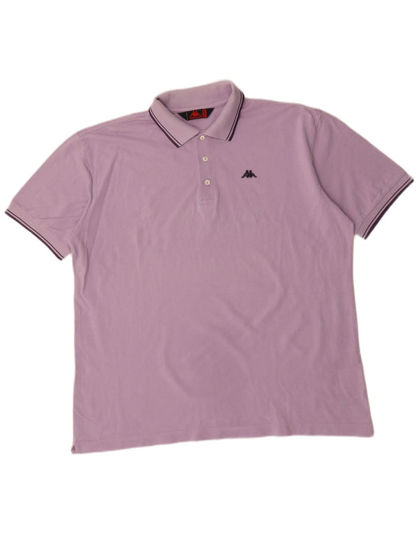 Kappa Mens Polo Shirt 2XL Purple Cotton