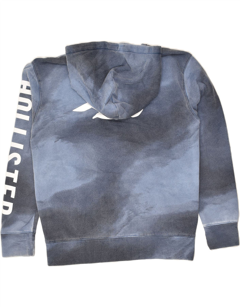 HOLLISTER Mens Graphic Hoodie Jumper Medium Navy Blue Tie Dye Cotton | Vintage Hollister | Thrift | Second-Hand Hollister | Used Clothing | Messina Hembry 
