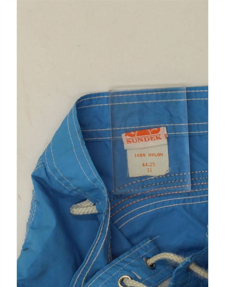 Sundek Mens Swimming Shorts Medium  Blue Nylon