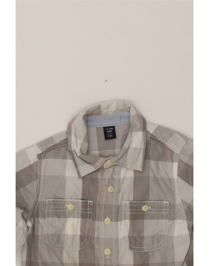 GAP Boys Shirt 2-3 Years Grey Check Cotton Vintage Gap and Second-Hand Gap from Messina Hembry 