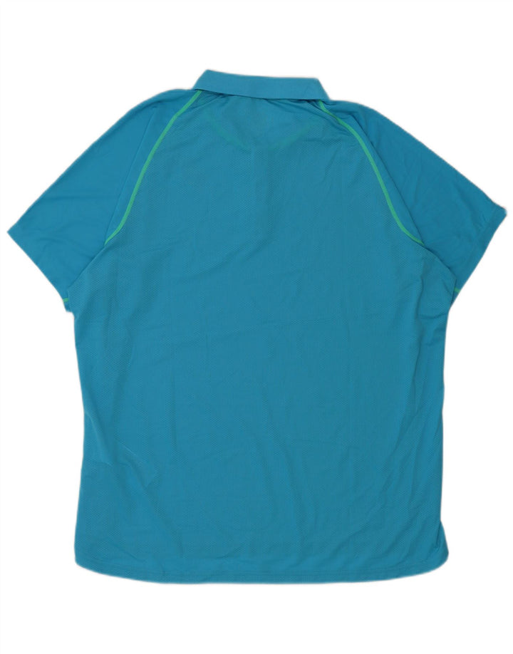 Asics Mens Polo Shirt XL Blue Polyester