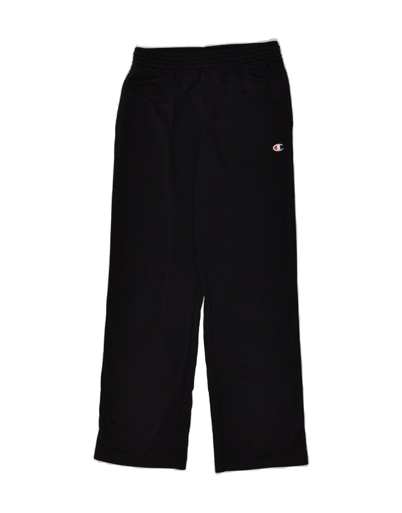 CHAMPION Girls Tracksuit Trousers 11-12 Years Large Black Polyester | Vintage Champion | Thrift | Second-Hand Champion | Used Clothing | Messina Hembry 