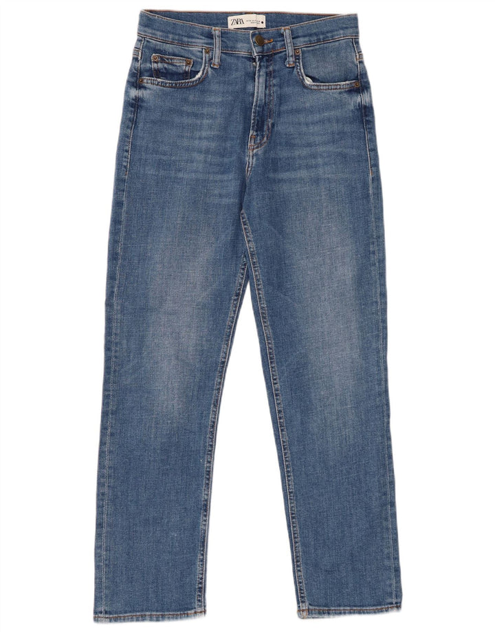 ZARA Womens Straight Jeans EU 38 Small W28 L27 Blue
