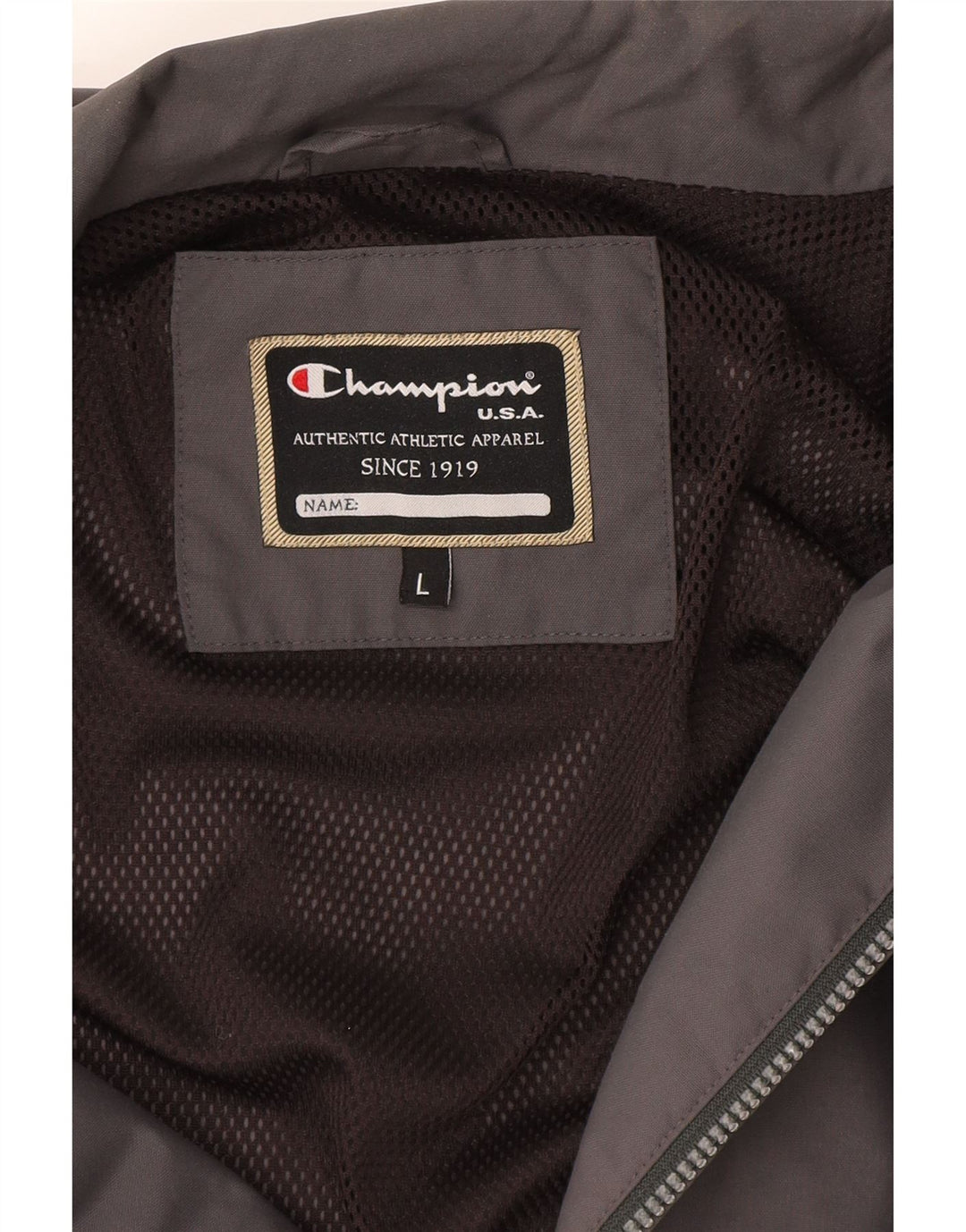 Champion Womens Tracksuit Top Jacket UK 16 Large Grey