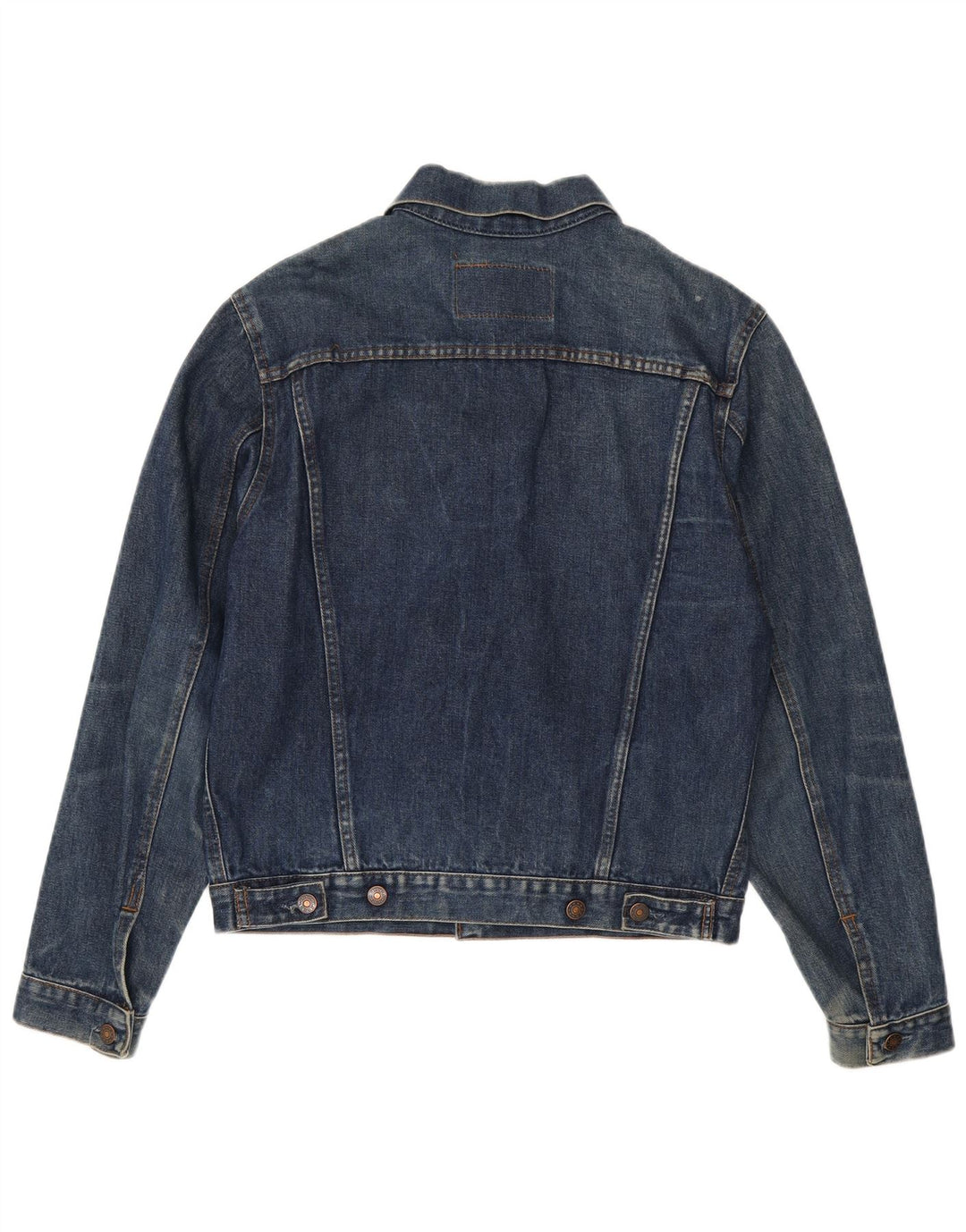 Vintage Mens Denim Jacket UK 40 Large Navy Blue