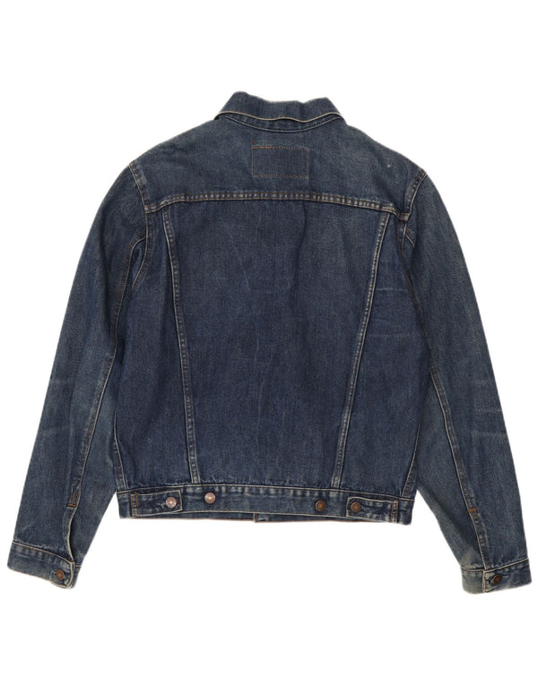 Vintage Mens Denim Jacket UK 40 Large Navy Blue