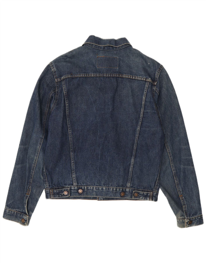 Vintage Mens Denim Jacket UK 40 Large Navy Blue