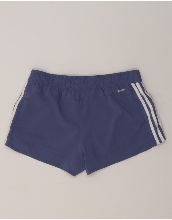 Adidas Womens Aeroready Sport Shorts UK 14 Medium  Blue Polyester
