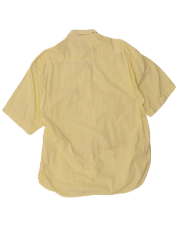 Cassuci Mens Short Sleeve Shirt XL Yellow Cotton