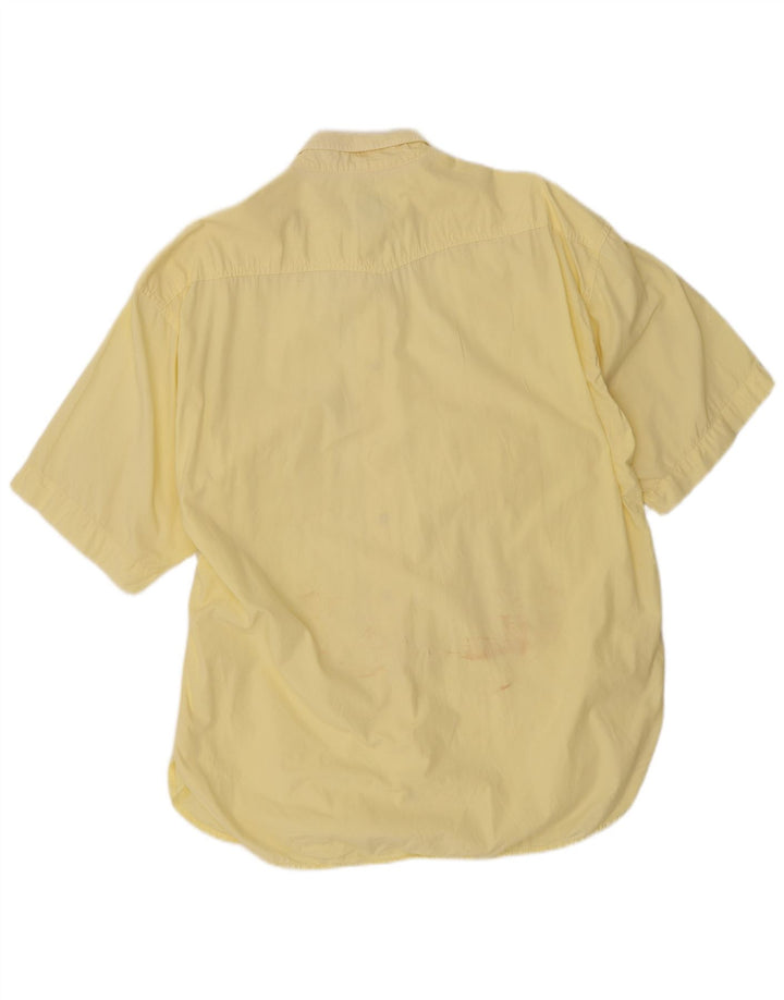 Cassuci Mens Short Sleeve Shirt XL Yellow Cotton