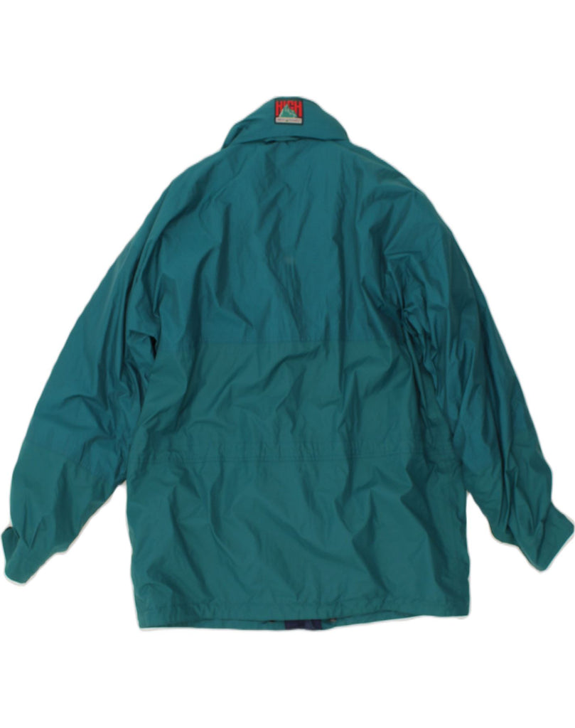 GREAT ESCAPES Mens Hooded Windbreaker Jacket UK 44 2XL Turquoise Polyester | Vintage Great Escapes | Thrift | Second-Hand Great Escapes | Used Clothing | Messina Hembry 