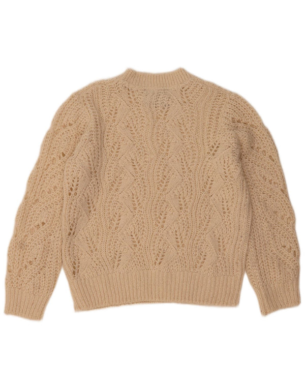 Richmond Womens Crew Neck Jumper Sweater UK 16 Large Beige