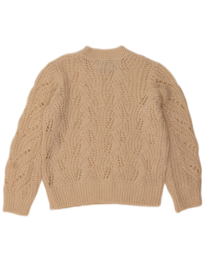 Richmond Womens Crew Neck Jumper Sweater UK 16 Large Beige