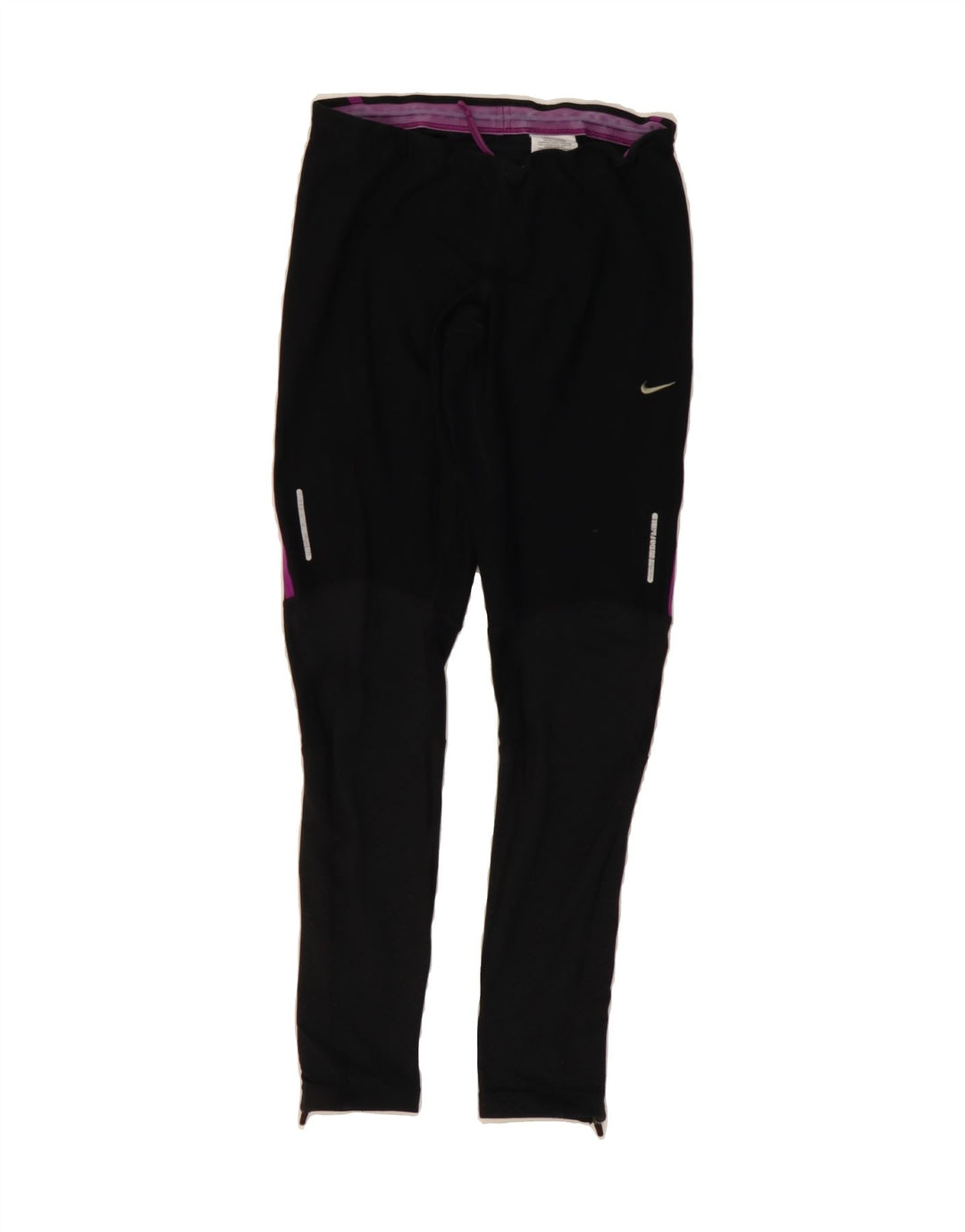 NIKE Womens Dri Fit Tracksuit Trousers UK 14 Medium Black Polyester Vintage Nike and Second-Hand Nike from Messina Hembry 
