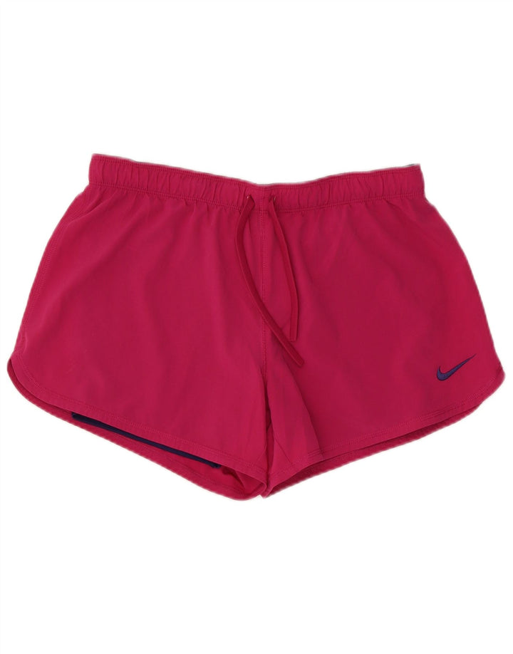 NIKE Womens Dri Fit Sport Shorts UK 14 Medium  Pink Polyester