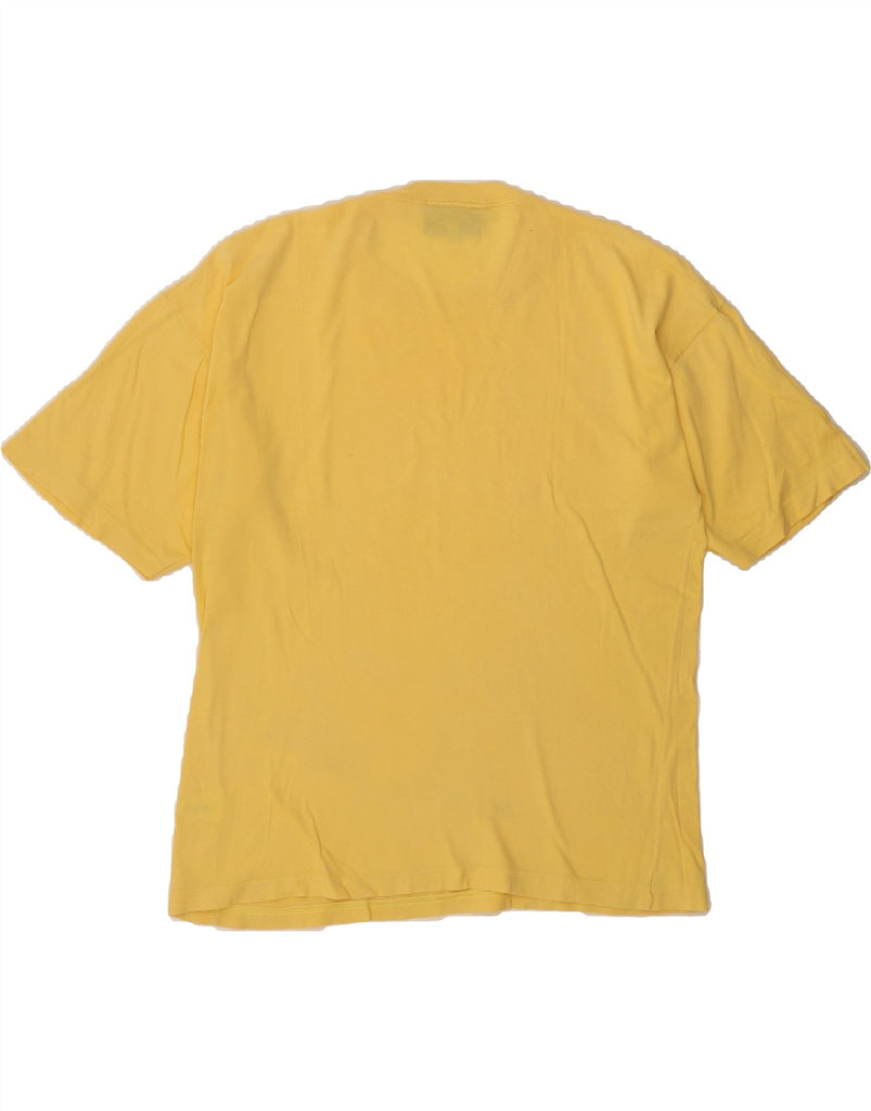 TRUSSARDI JEANS Mens T-Shirt Top Small Yellow Cotton Vintage Trussardi Jeans and Second-Hand Trussardi Jeans from Messina Hembry 
