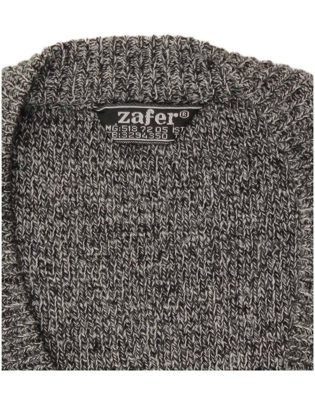 Vintage Mens Cardigan Sweater Large Grey Fair Isle