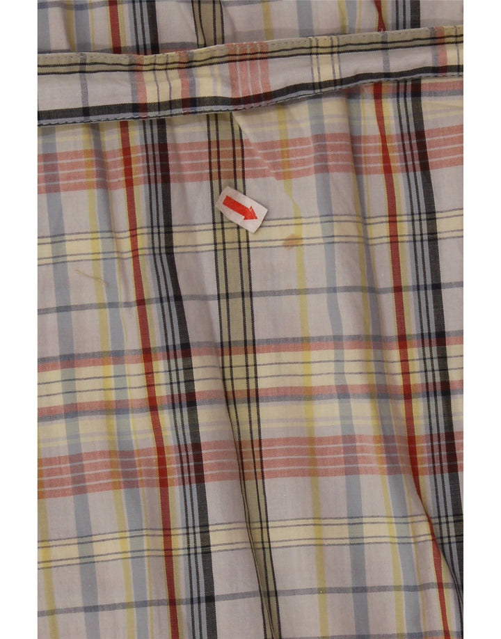 Vintage Womens Shirt Dress UK 14 Medium Multicoloured Check Cotton