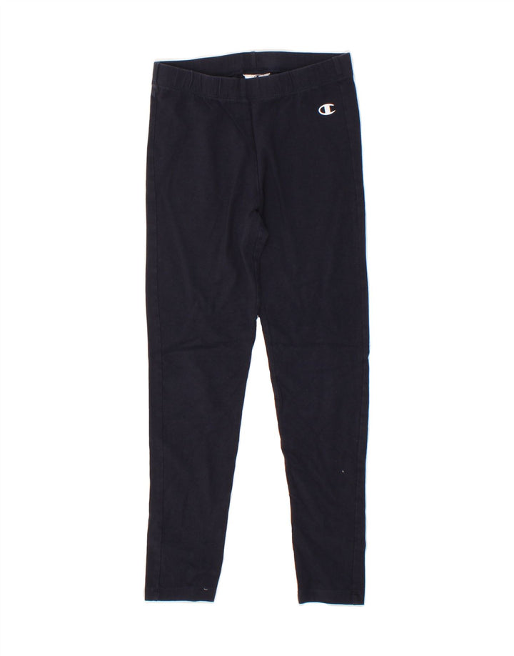 CHAMPION Girls Leggings 11-12 Years Large Navy Blue Vintage Champion and Second-Hand Champion from Messina Hembry 
