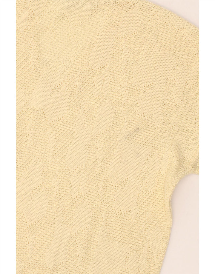 VINTAGE Mens V-Neck Jumper Sweater IT 52 Large Beige Cotton Vintage Vintage and Second-Hand Vintage from Messina Hembry 