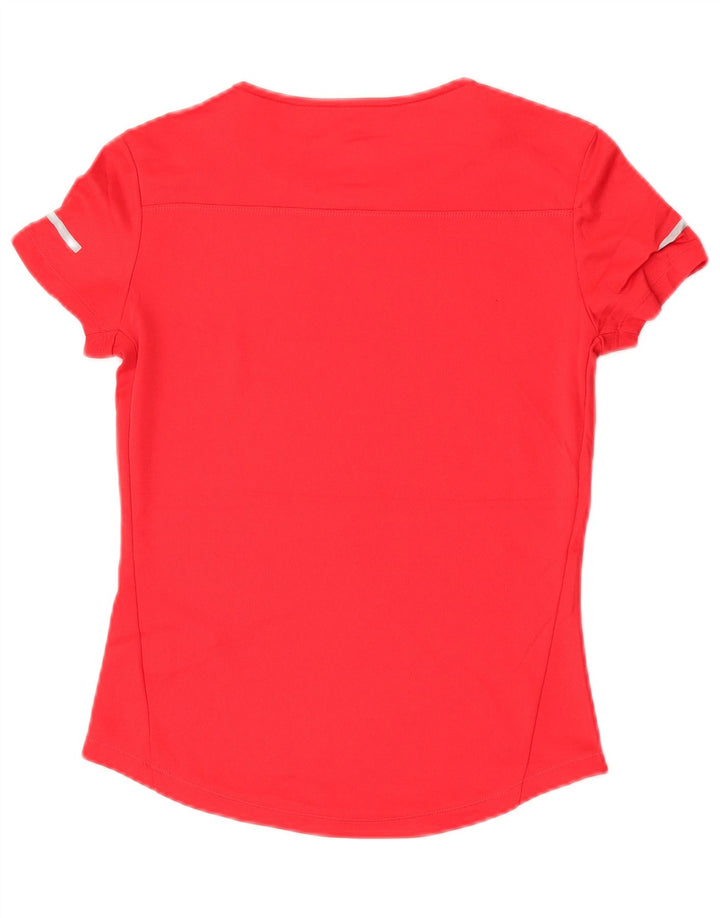 Adidas Womens Climalite T-Shirt Top UK 6 XS Red Polyester