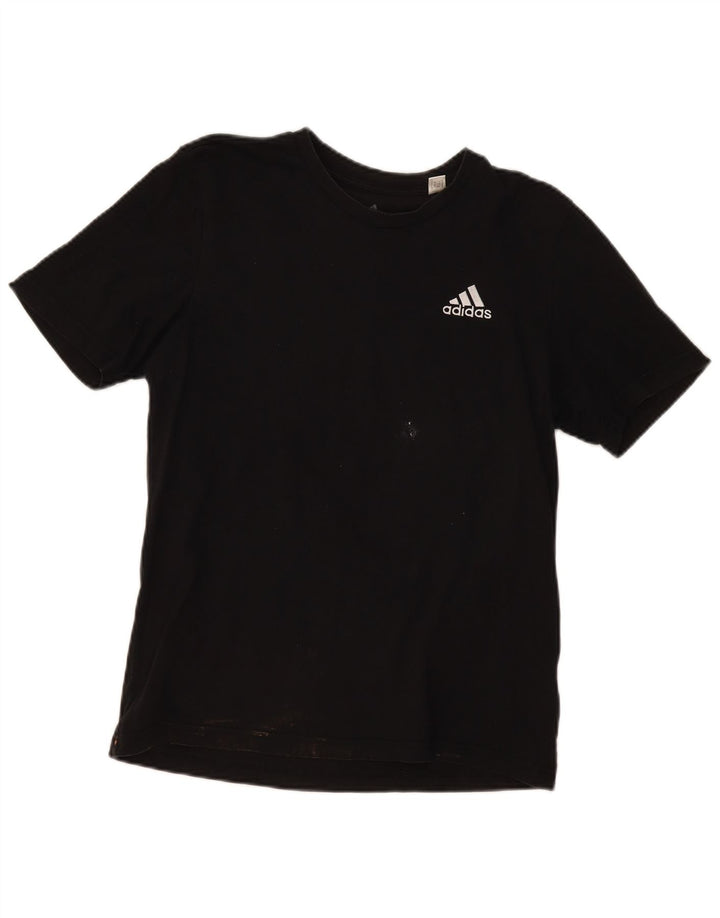 Adidas Mens T-Shirt Top Small Black Cotton