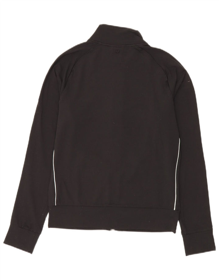 Nike Womens Tracksuit Top Jacket UK 10/12 Medium Black Nylon