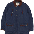 Crew Clothing Mens Quilted Jacket UK 42 XL Navy Blue Polyester