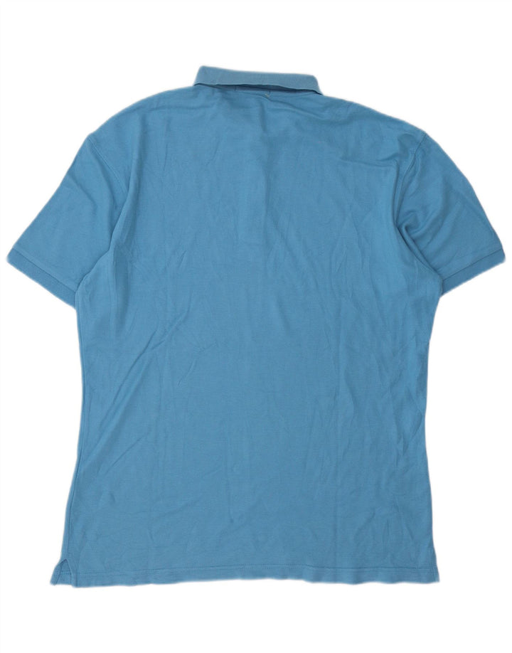 Fila Mens Polo Shirt IT 52 Large Blue Cotton