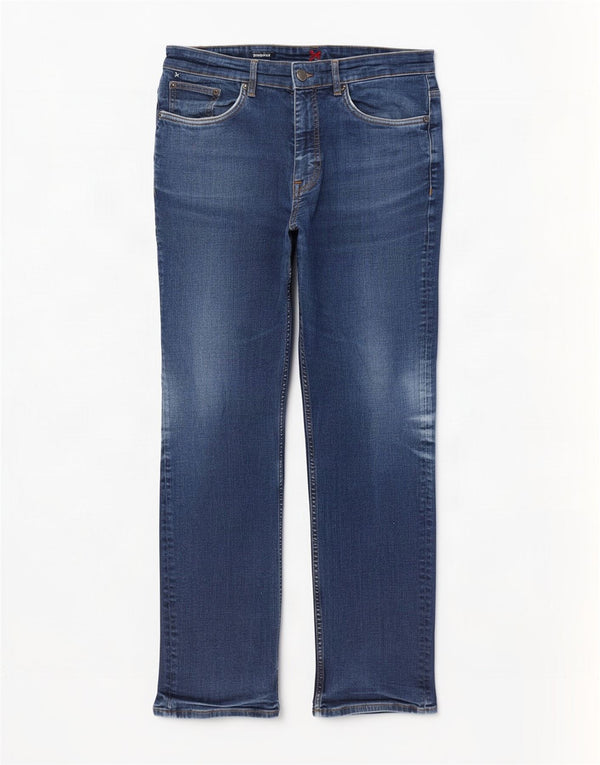 Crew Clothing Mens Straight Jeans W36 L30 Blue Cotton