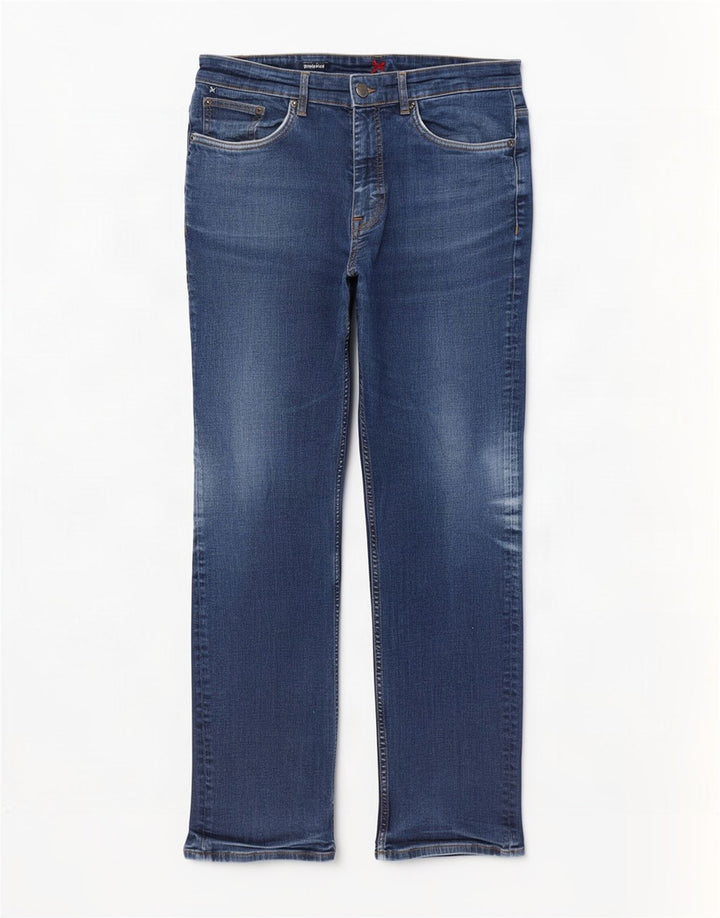 Crew Clothing Mens Straight Jeans W36 L30 Blue Cotton