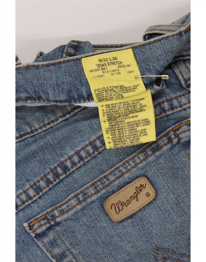 Wrangler Mens Texas Stretch Straight Jeans W32 L29 Blue Cotton