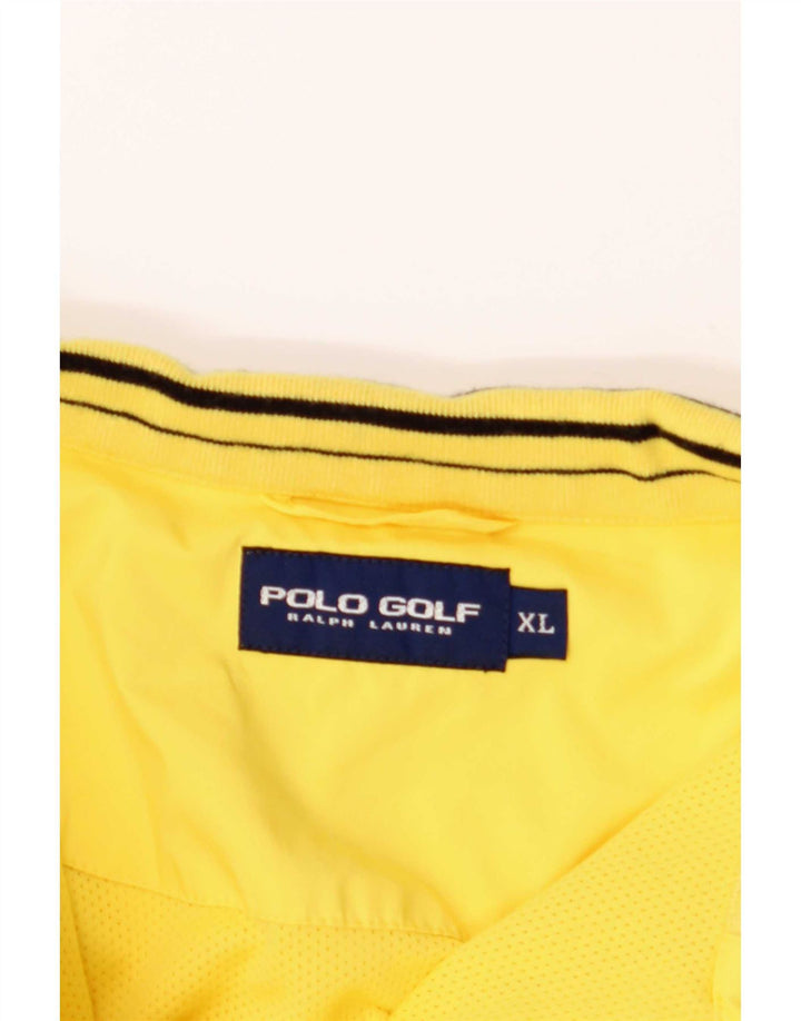 Polo Ralph Lauren Mens Short Sleeve Pullover Shirt XL Yellow Polyester