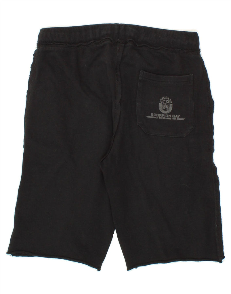SCORPION BAY Boys Graphic Sport Shorts 11-12 Years Large  Black Cotton Vintage Scorpion Bay and Second-Hand Scorpion Bay from Messina Hembry 