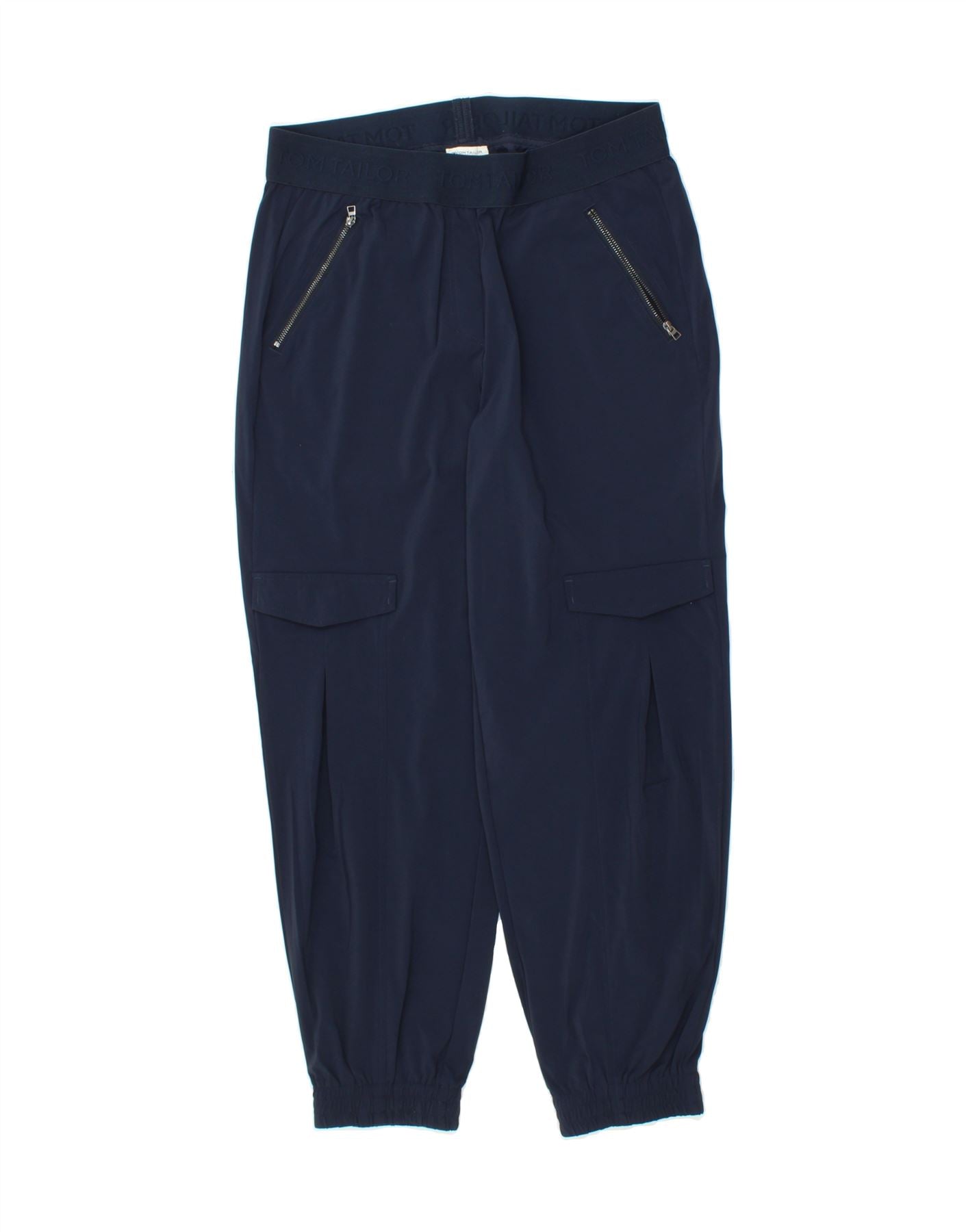 TOM TAILOR Womens Joggers Cargo Trousers EU 40 Medium W30 L27 Navy Blue