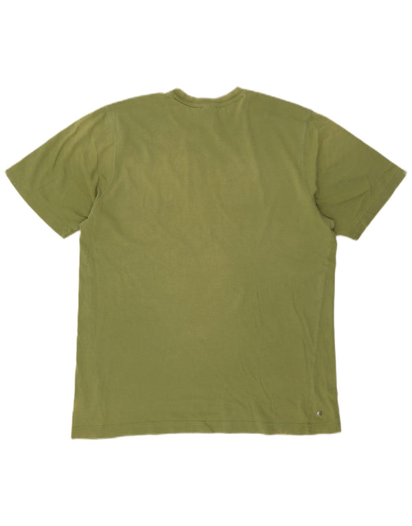 Reebok Mens T-Shirt Top Medium Green Cotton