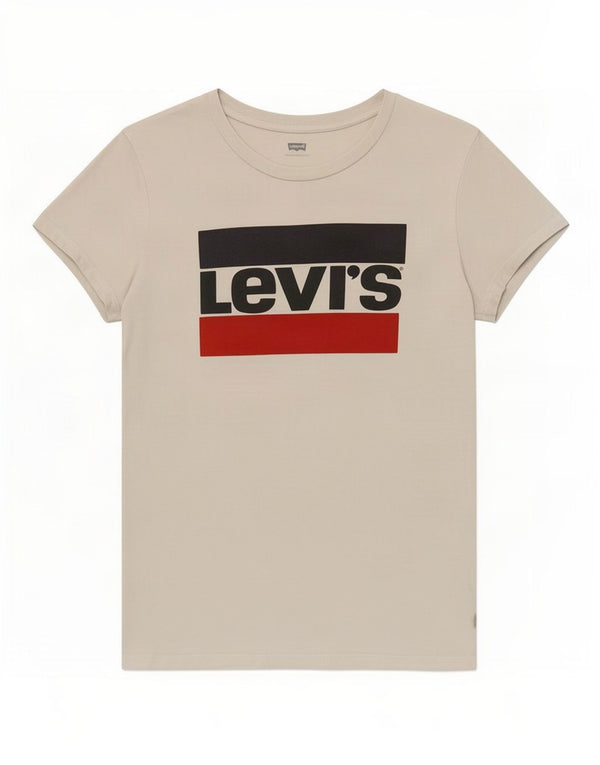 Levi's Womens Graphic T-Shirt Top UK 6 XS White